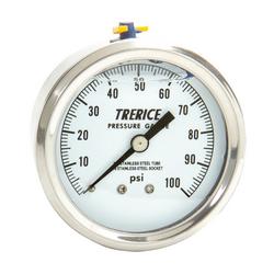 2.5 Stainless Steel PRESS Gauge 1/4B 0 - 100 PSI