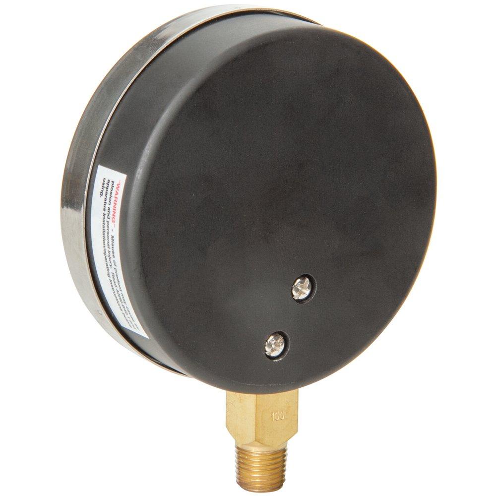 H.O. Trerice Black 1/4 x 3-1/2 in. MNPT Cast Aluminum Pressure Gauge 
