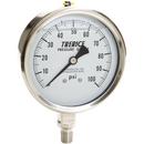 H.O. Trerice Black 4 x 1/4 in. Stainless Steel Filled Pressure Gauge