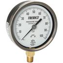 H.O. Trerice Black 3-1/2 x 1/4 in. Brass Pressure Gauge