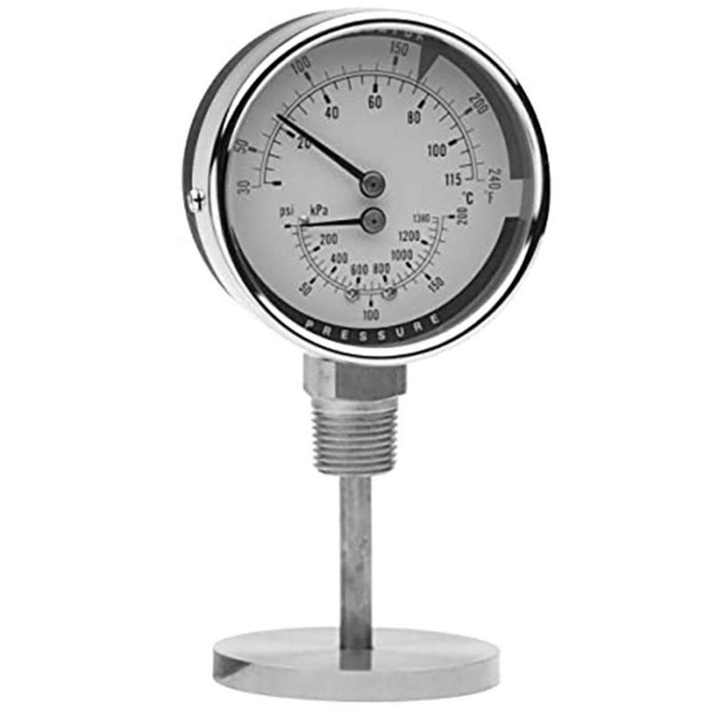 2-1/2" Dial Bottom Mount Low Pressure Plumbing Gauge 0-20oz with 1/4" NPT 