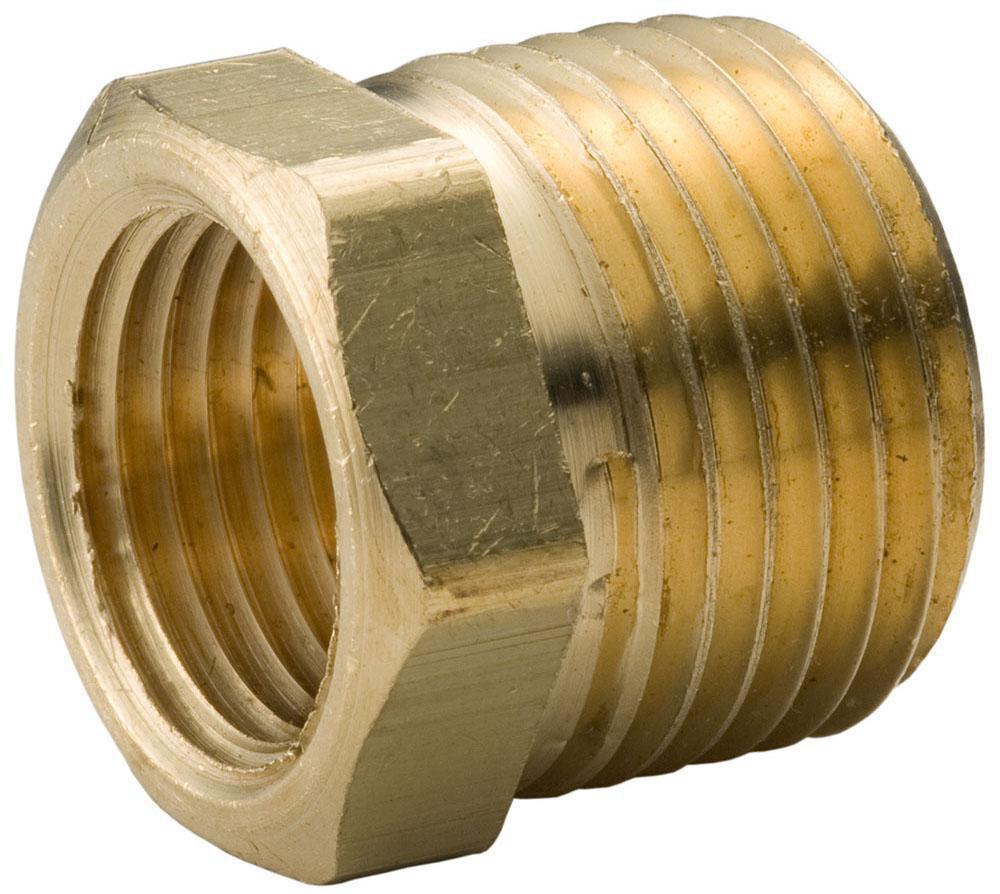 MNPT x FNPT Brass Reducing Barstock Hex Bushing 
