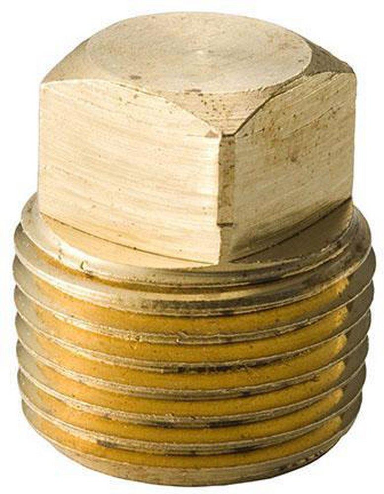 MNPT Brass Square Head Solid Plug 