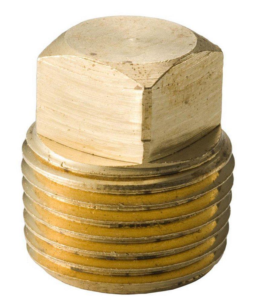 MNPT Brass Square Head Solid Plug 