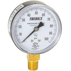 2-1/2 x 1/4 in. 15 psi Stainless Steel Lower Mount Pressure Gauge