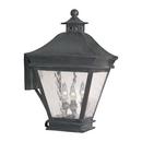 60W 3-Light Candelabra E-12 Incandescent Outdoor Wall Sconce in Charcoal