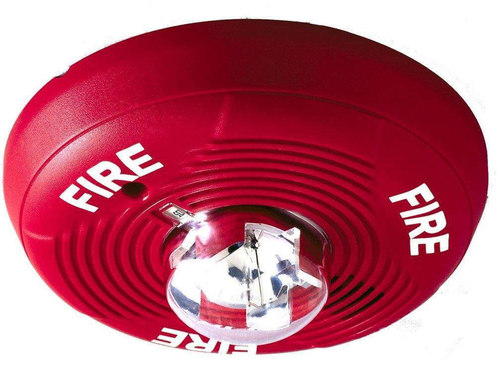 System Sensor Red 2-Wire Ceiling Horn Strobe 