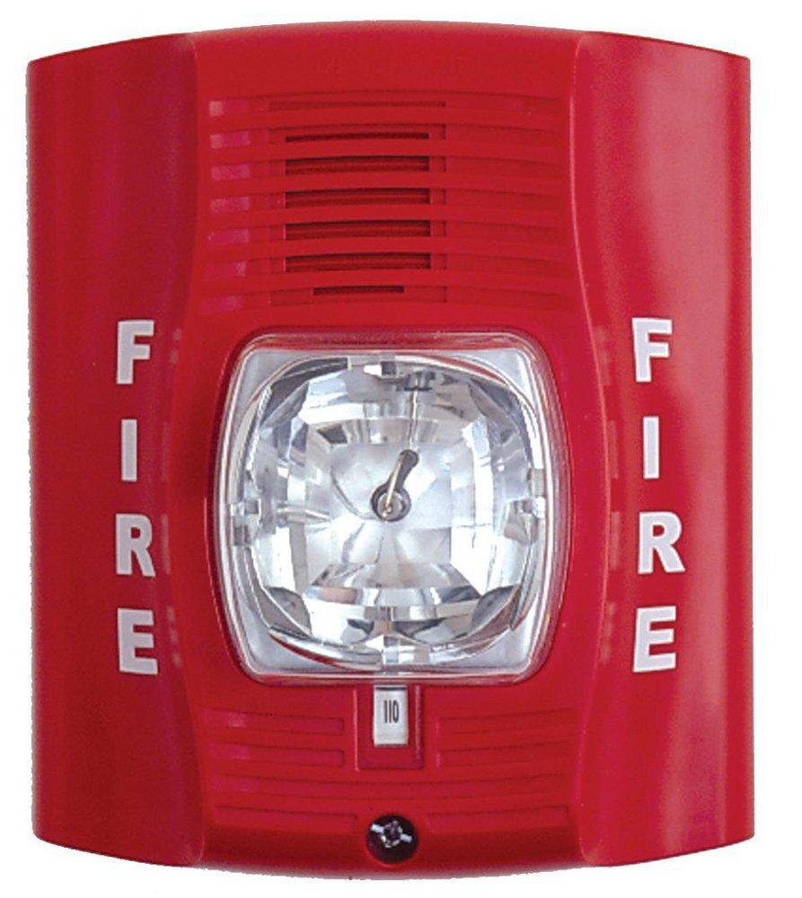 System Sensor Red 2-Wire Wall Mount High Candela Range Horn Strobe 