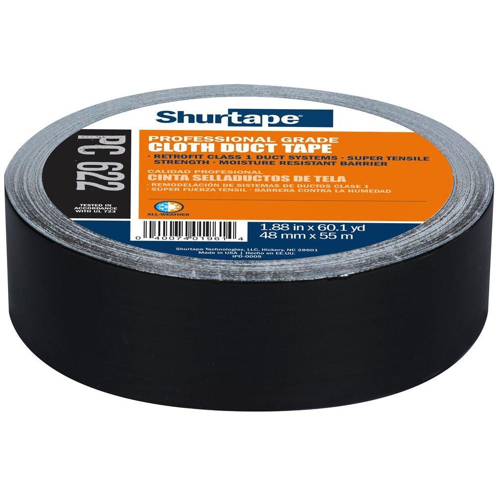 2 in. x 60 yd. Black Professional Grade Duct Tape 