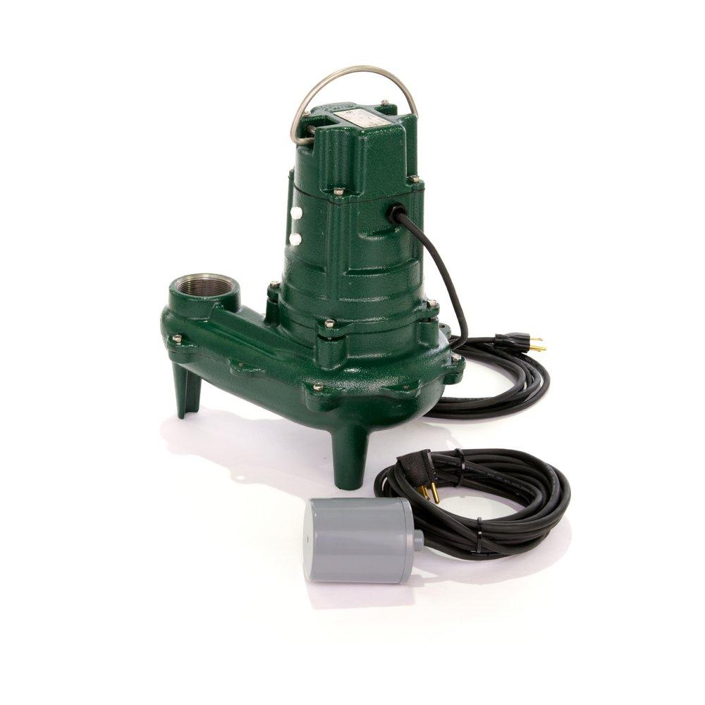 Zoeller Pump Co 2 in. 115V 9.4A 128 gpm NPT Cast Iron Sewage Pump 