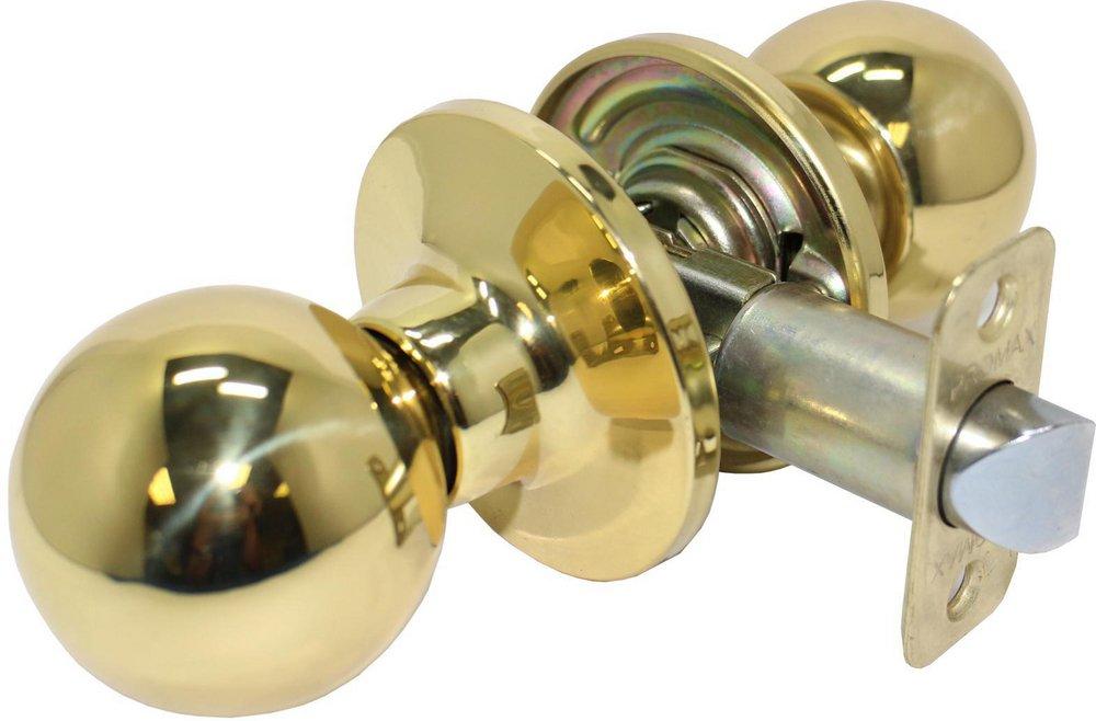 Pamex Polished Brass Keyed Entry Door Knob 