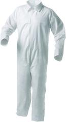 Liquid and Particle Protection Coveralls, Zipper Front, Open Wrists & Ankles, White, 4XL (Pack of 25)