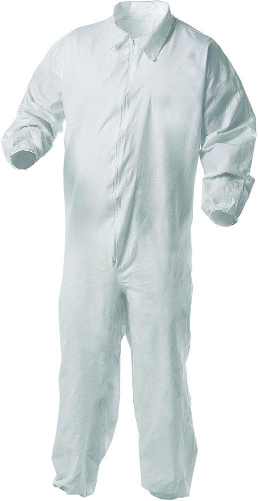 KleenGuard&trade; White Mircoporous Coveralls with Elastic Wrists and Ankles Case of 25 