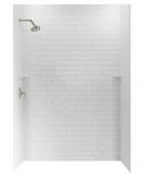 72-1/2 x 48 x 48 in. Swanstone Shower Wall Kit in White