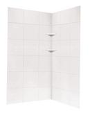 72-1/2 x 48 x 48 in. Swanstone Square Neo Shower Wall Kit in White