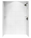 Swan Corporation White 72-1/2 x 36 in. Swanstone Square Shower Wall Kit in White 