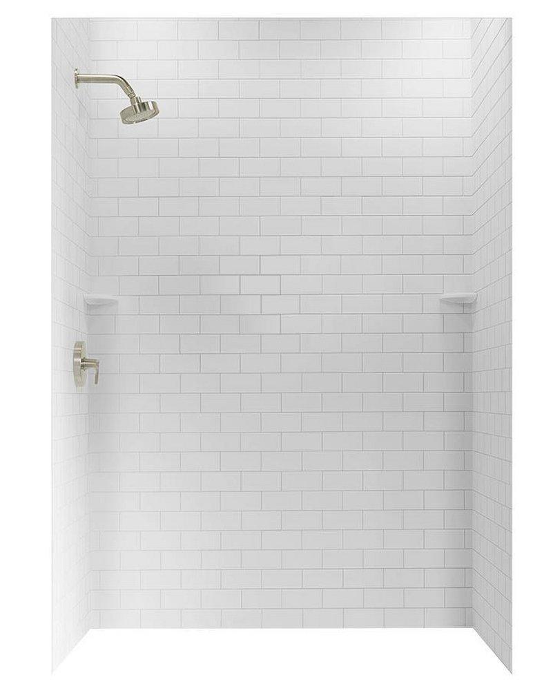 Swan Corporation White 96 x 36 in. Swanstone Shower Wall Kit in White 