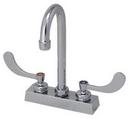 PROFLO&reg; Polished Chrome 1.5 gpm 4 in. Centerset Two Handle Deck Mount Gooseneck Bar Faucet 