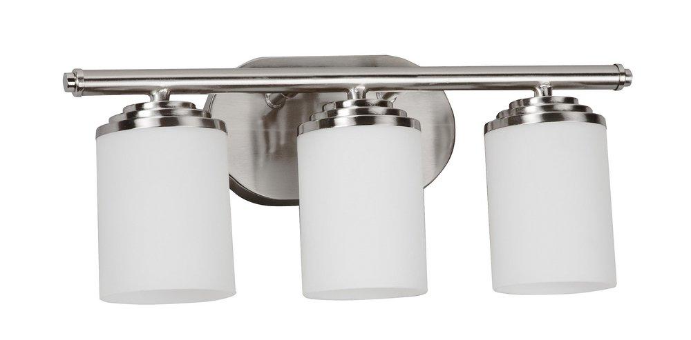 AFX Satin Nickel 3-Light 13W Vanity Fixture 