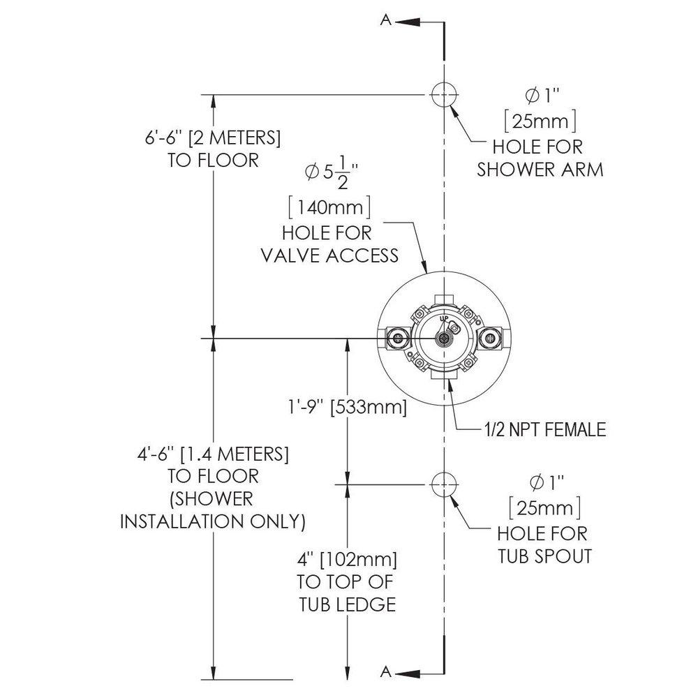 Speakman Rough Brass Pressure Balancing Shower Valve Only 