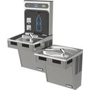 Halsey Taylor Platinum Vinyl 46-1/16 in. 8 gph Bottle Filling Station with Bi-Level Green ADA Cooler 