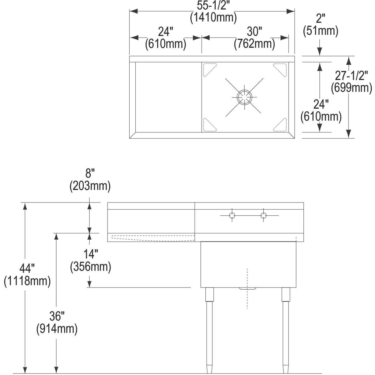 Halsey Taylor Platinum Vinyl 46-1/16 in. 8 gph Bottle Filling Station with Bi-Level Green ADA Cooler 