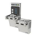 Halsey Taylor Stainless Steel 46-1/16 in. 8 gph Bottle Filling Station with Bi-Level Green ADA Cooler 