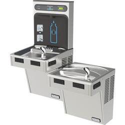 46-1/16 in. 8 gph Bottle Filling Station with Bi-Level Green ADA Cooler in Stainless Steel