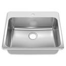 4 Hole Stainless Steel Single Bowl Drop-In Kitchen Sink with Right Drain