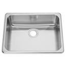 Stainless Steel Single Bowl Drop-In Kitchen Sink with Rear Drain