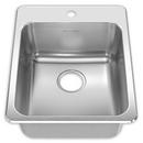 3 Hole Stainless Steel Single Bowl Drop-In Kitchen Sink with Rear Drain