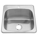 1 Hole Stainless Steel Single Bowl Drop-In Kitchen Sink with Center Drain