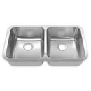 Stainless Steel Double Bowl Undermount Kitchen Sink with Rear Drain