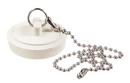 Drain Stopper with Chain in White