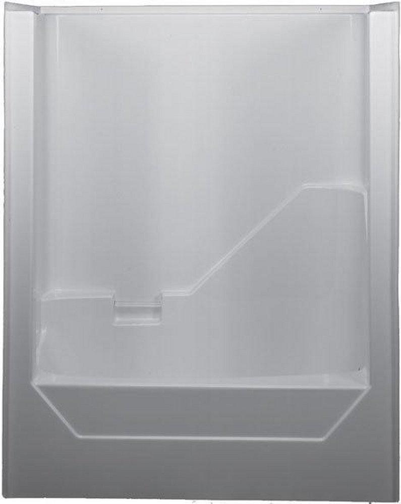 Bathcraft White Fiberglass Tub and Shower with Left Drain 