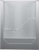 Bathcraft White Fiberglass Tub and Shower with Left Drain 