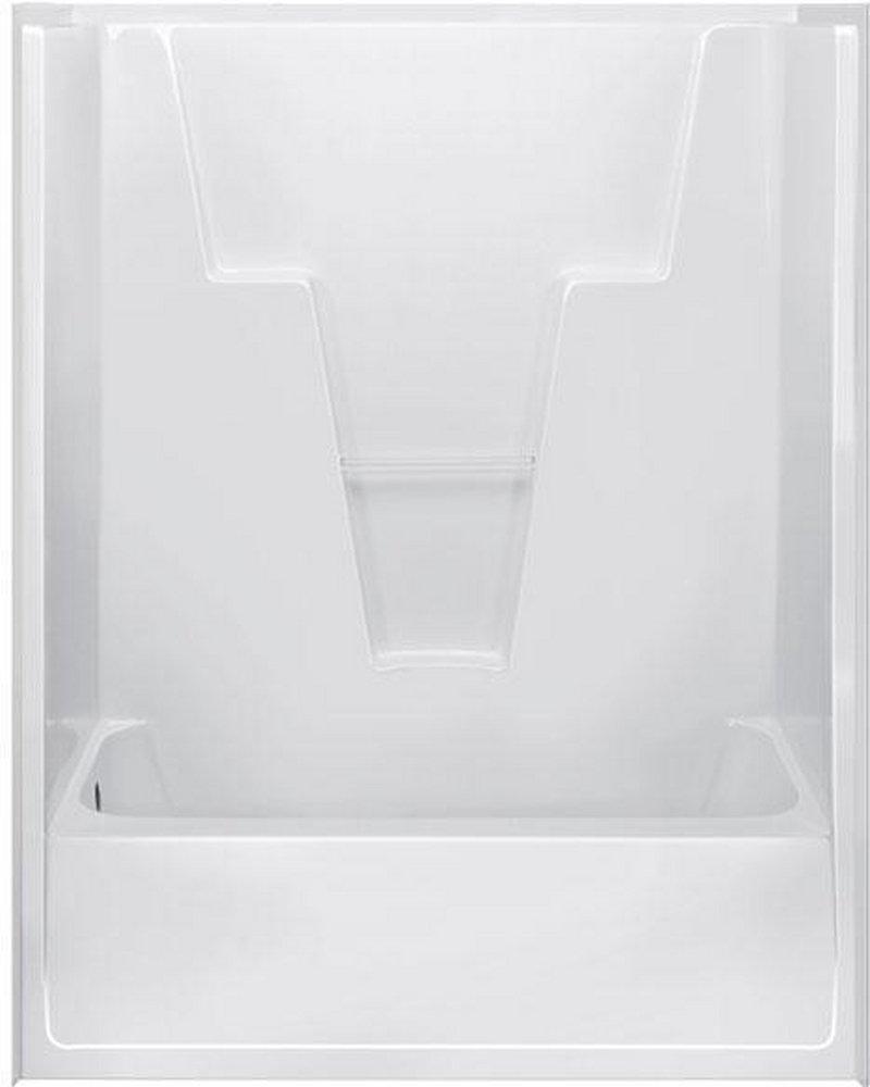 Bathcraft White 60 in. Midway Fiberglass Reinforced Plastic Tub and Shower in White 