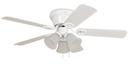 Craftmade White 60W 5-Blade Ceiling Fan with 42 in. Blade Span and Light Kit 