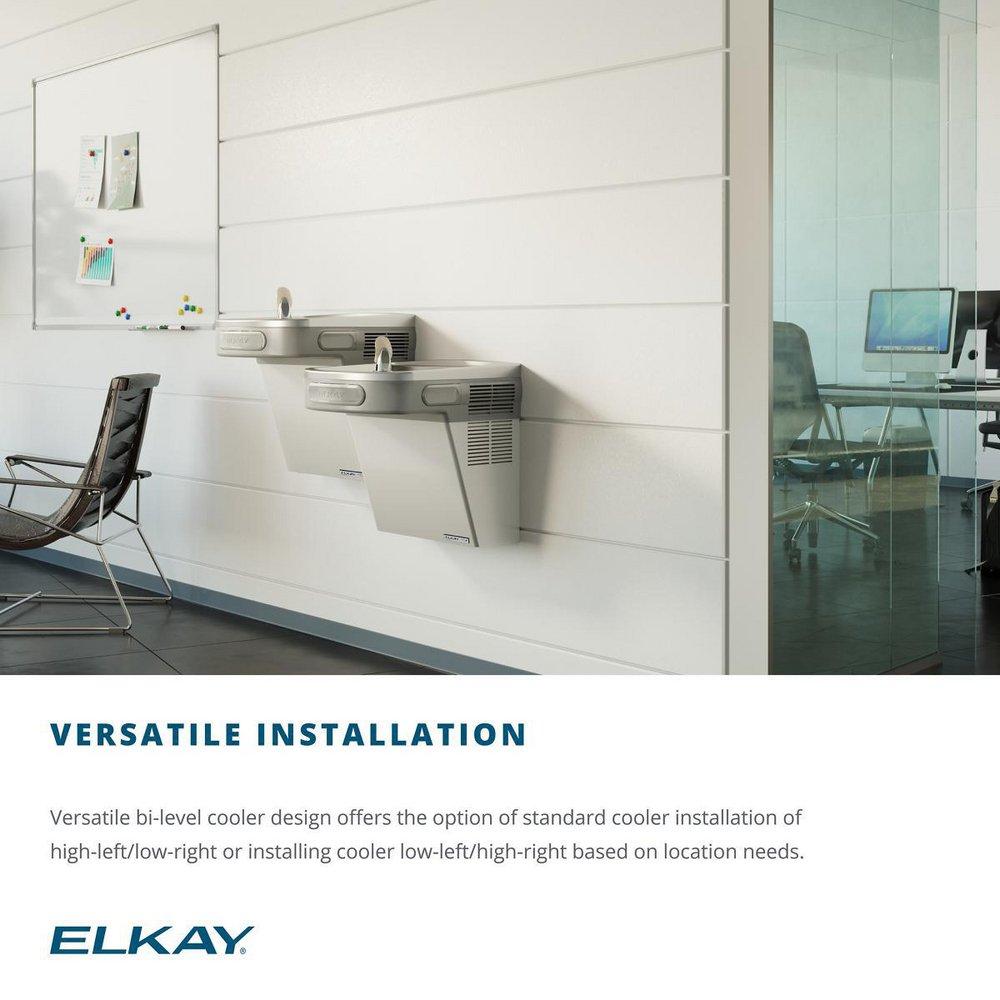 Elkay Light Grey Granite 25-5/16 in. 8 gph Wall Mount Bi-Level Green ADA Cooler 