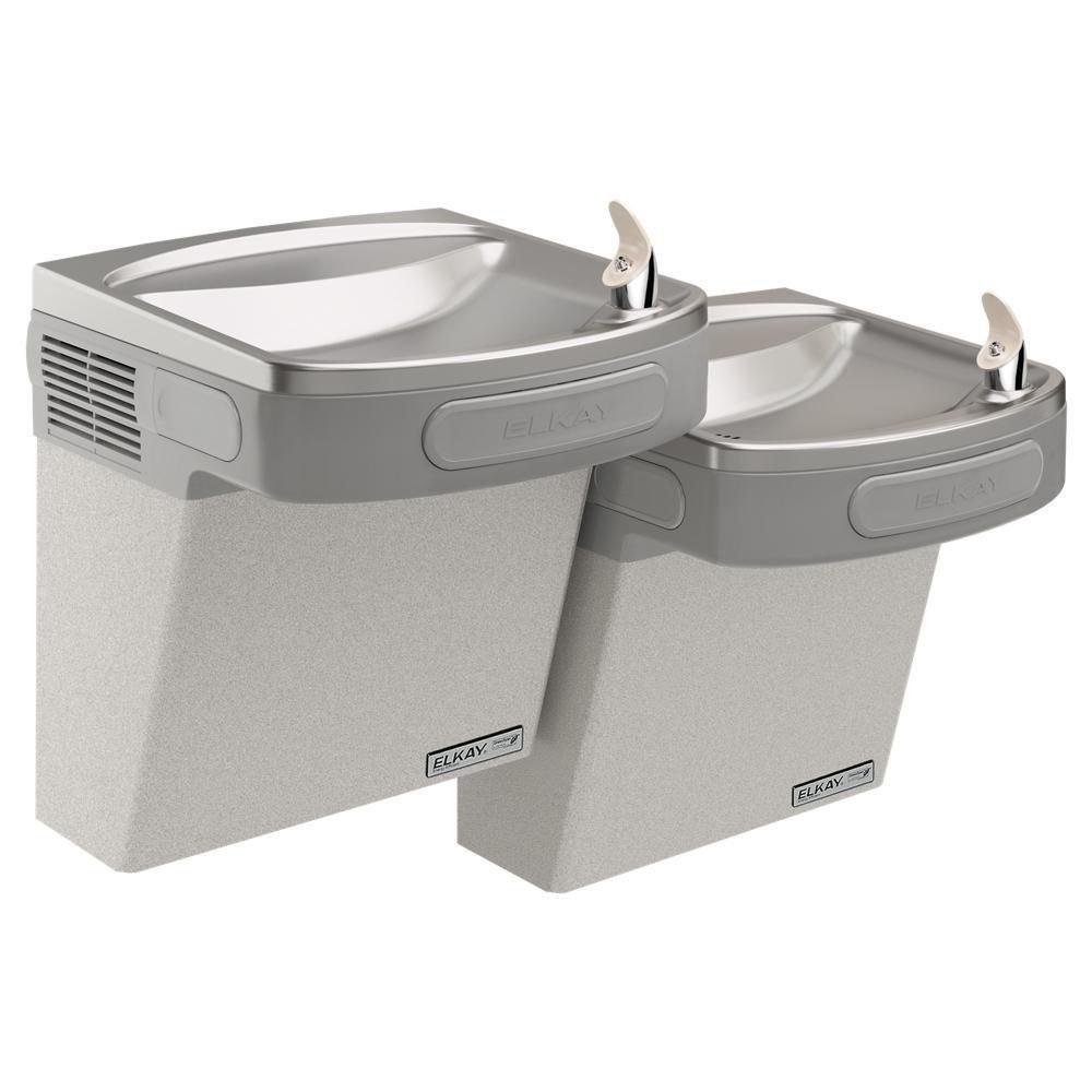 Elkay Light Grey Granite 25-5/16 in. 8 gph Wall Mount Bi-Level Green ADA Cooler 