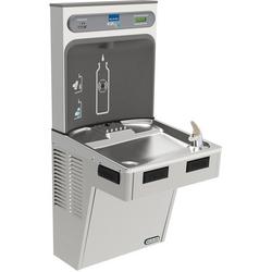 Filtered Refrigerated Bottle Filling Station with Single Water Cooler in Stainless Steel