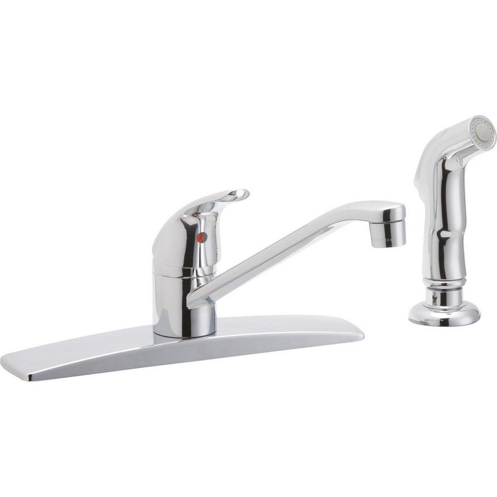 Elkay Polished Chrome Single Handle Kitchen Faucet 