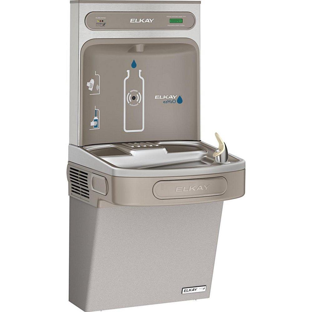 Elkay Light Grey Granite Galvanized Steel, Plastic, Rubber and Stainless Steel Indoor Bottle Filling Station 
