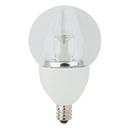 TCP Clear G16 Dimmable LED Light Bulb with Candelabra Base 
