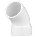 White PVC DWV 60&deg; Street Elbow 