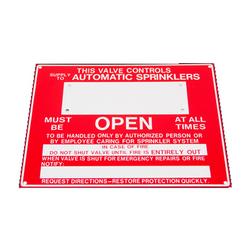 9 x 7 in. Aluminum Control Valve Sign