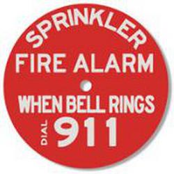 7 in. Aluminum Fire Alarm Sign