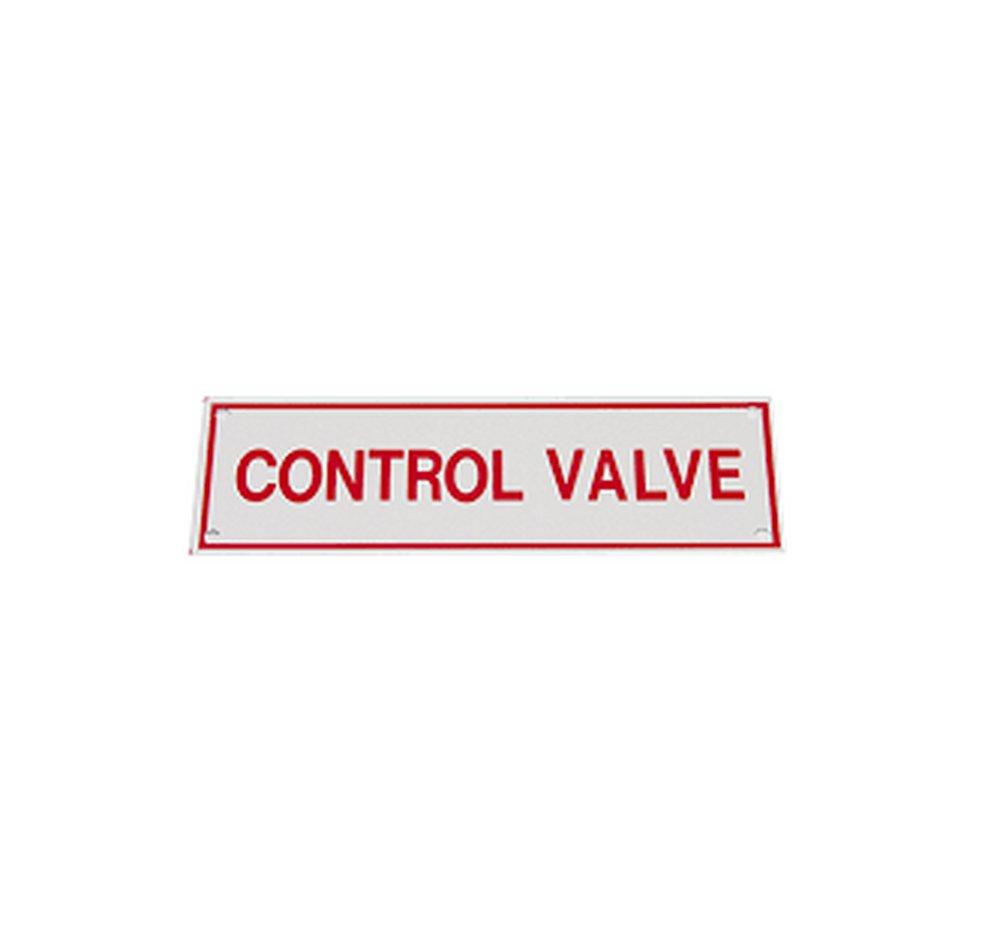 FPPI&reg; White 2 in. Aluminum Control Valve Sign 