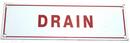 FPPI&reg; White 2 in. Aluminum Drain Sign 