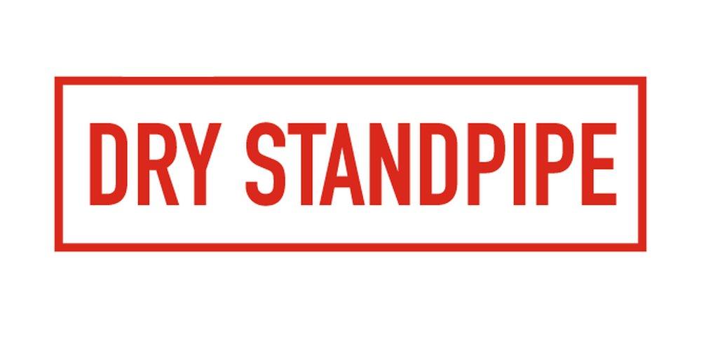 FPPI&reg; White 2 in. Aluminum Dry Standpipe Sign 